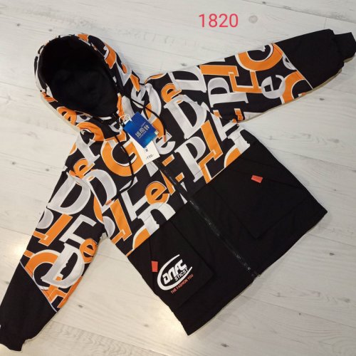 Куртка Malibu2 (150-180) 1820 black-orange-old-1 (деми) Malibu2 1820 black-orange-old-1