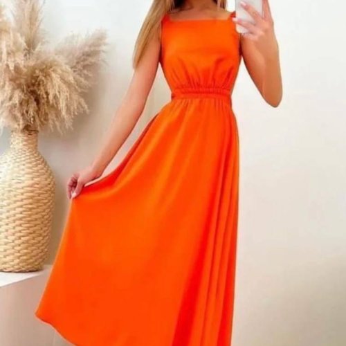 Платье EVA (42-48) 105 orange (лето) EVA 105 orange
