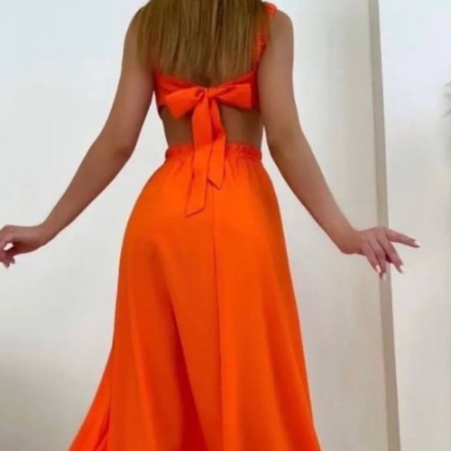 Платье EVA (42-48) 105 orange (лето) EVA 105 orange