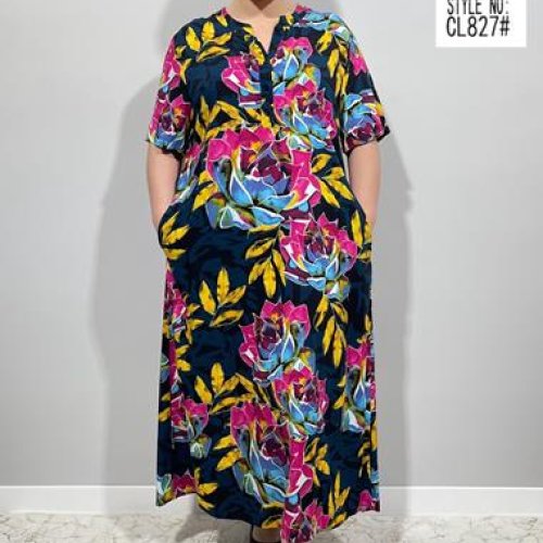 Платье BASE (XL-5XL) CL827 navy (лето) BASE CL827 navy