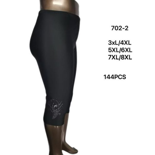 Бриджи Алия (3XL-8XL) 702-2 black (лето) Алия 702-2 black