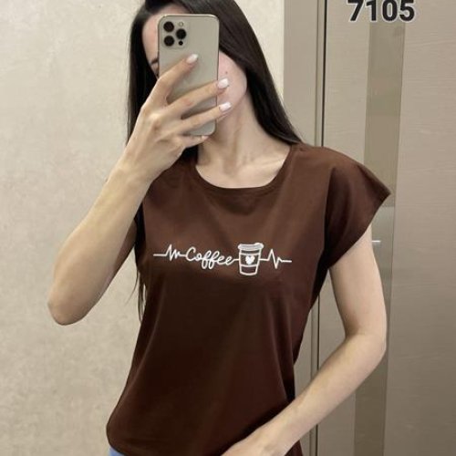 Футболка FSN (44-50) 7105 brown (лето) FSN 7105 brown
