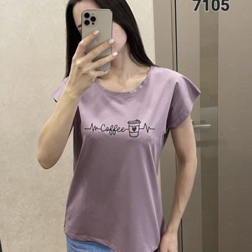 Футболка FSN (44-50) 7105 lilac (лето) FSN 7105 lilac