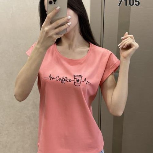 Футболка FSN (44-50) 7105 pink (лето) FSN 7105 pink