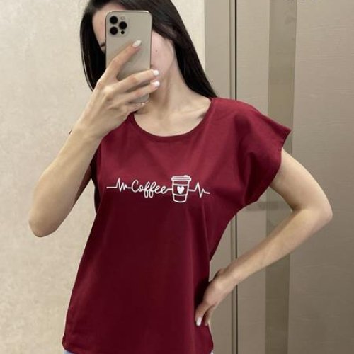 Футболка FSN (44-50) 7105 wine (лето) FSN 7105 wine