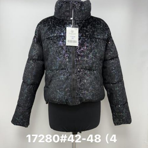 Куртка Jacket (42-48) 17280 black-lilac (деми) Jacket 17280 black-lilac