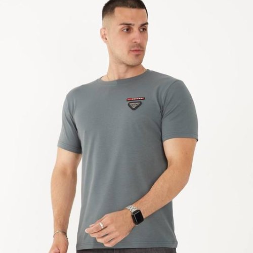 Футболка F.T.H (S-2XL) F129 grey (лето) F.T.H F129 grey