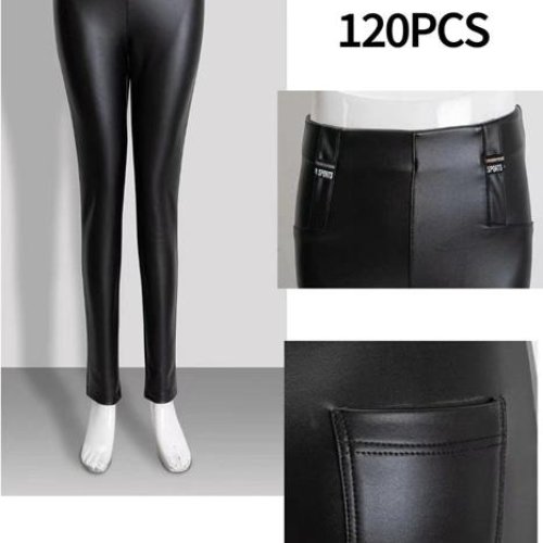 Лосины SvedaJin (M-2XL) PU441 black (деми) SvedaJin PU441 black