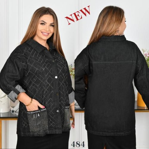 Рубашка Beki (3XL-8XL) 484 black (деми) Beki 484 black