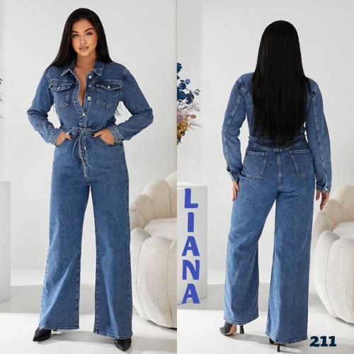 Джинсы Beki (L-5XL) 211 blue (деми) Beki 211 blue