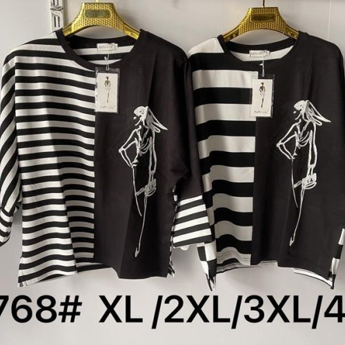 Блузка Vanda (XL-4XL) 768 black-white (деми) Vanda 768 black-white