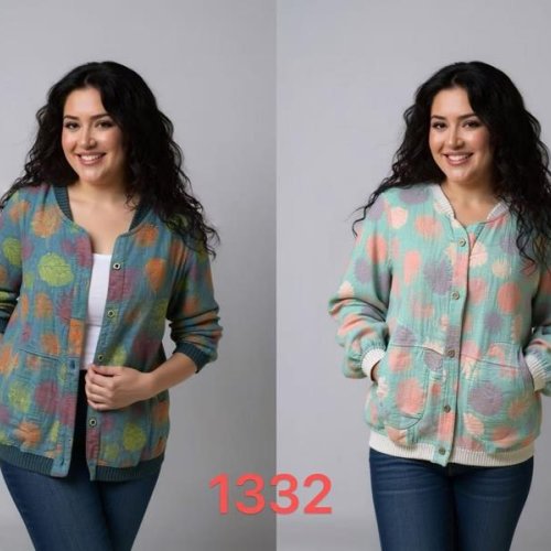 Кофта Шаолинь (XL-5XL) AT1332 mint (деми) Шаолинь AT1332 mint