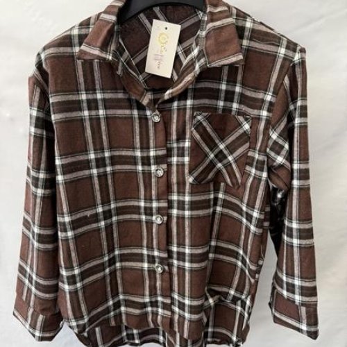 Рубашка Namik (42-48) NM139 brown (деми) Namik NM139 brown