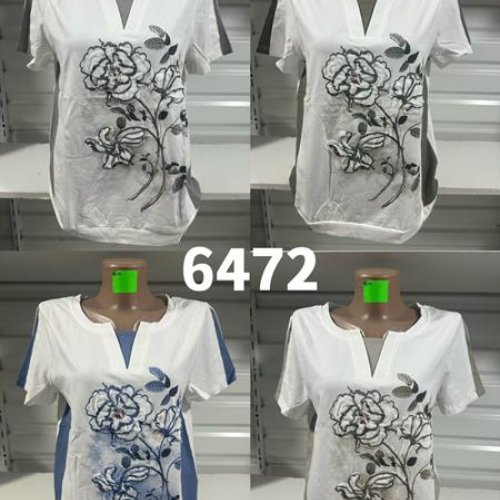 Футболка Gertie (48-58) 6472 white-d.grey (лето) Gertie 6472 white-d.grey