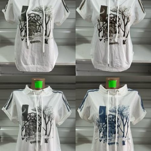 Футболка Gertie (48-58) 6481 white-blue (лето) Gertie 6481 white-blue