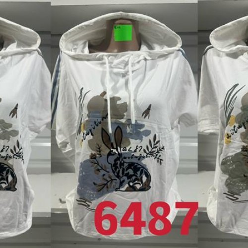 Футболка Gertie (48-58) 6487 white-blue (лето) Gertie 6487 white-blue