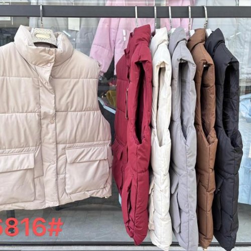 Жилетка Oukali (L-3XL) 6816 grey (деми) Oukali 6816 grey