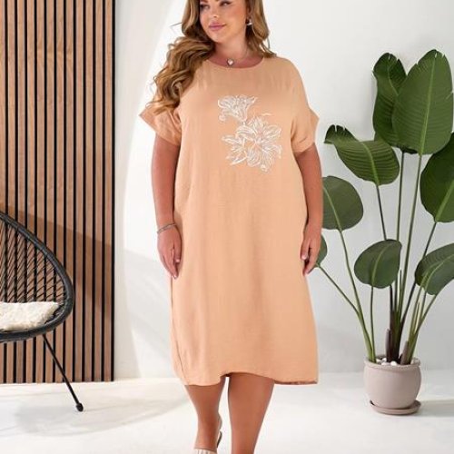 Платье BAT (52-58) 415 beige (лето) BAT 415 beige