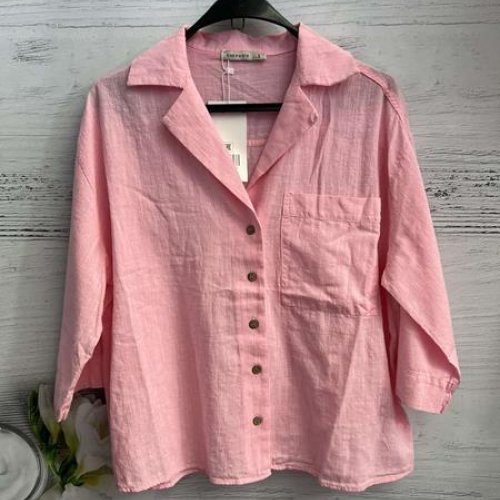 Рубашка New Season (S-L) 8557 pink (лето) New Season 8557 pink