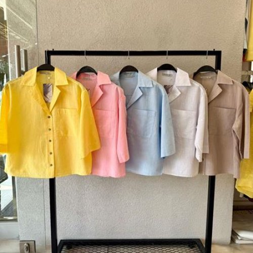 Рубашка New Season (S-L) 8560 beige (лето) New Season 8560 beige