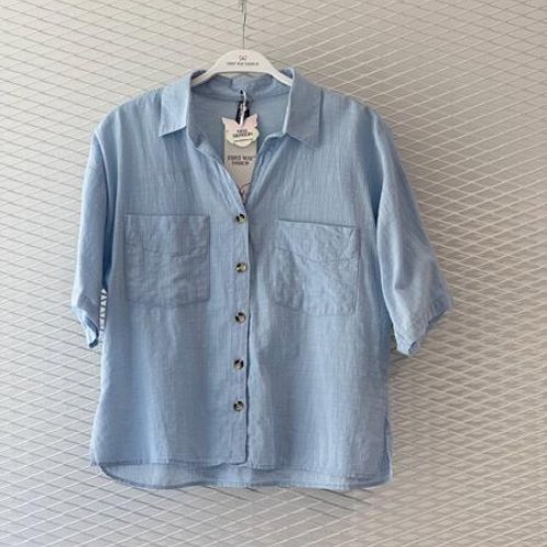 Рубашка New Season (S-XL) 8562 l.blue (лето) New Season 8562 l.blue