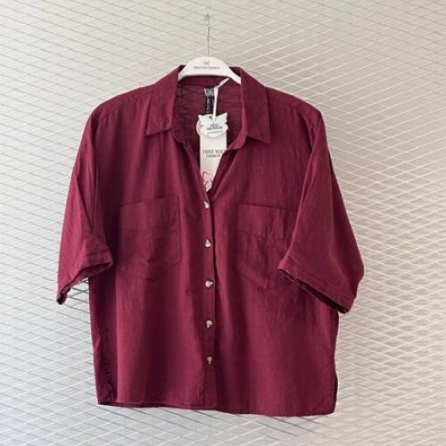 Рубашка New Season (S-XL) 8564 wine (лето) New Season 8564 wine