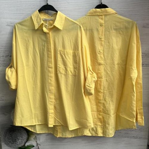 Рубашка New Season (S-L) 8569 yellow (лето) New Season 8569 yellow