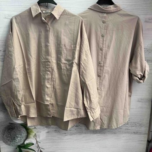 Рубашка New Season (S-L) 8570 beige (лето) New Season 8570 beige