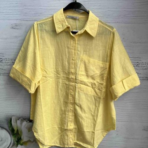 Рубашка New Season (S-L) 8577 yellow (лето) New Season 8577 yellow