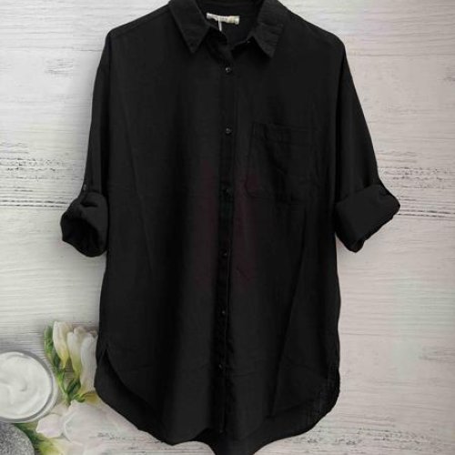 Рубашка New Season (S-L) 8581 black (деми) New Season 8581 black