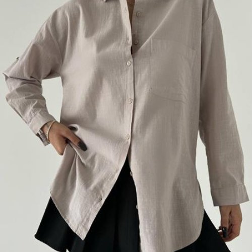 Рубашка New Season (S-L) 8583 grey (деми) New Season 8583 grey