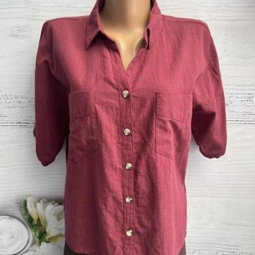 Рубашка New Season (S-XL) 8592 wine (лето) New Season 8592 wine
