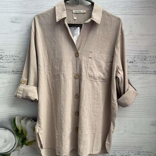 Рубашка New Season (S-L) 8602 beige (деми) New Season 8602 beige