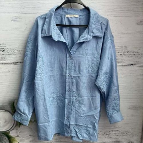 Рубашка New Season (one size) 8611 l.blue (деми) New Season 8611 l.blue