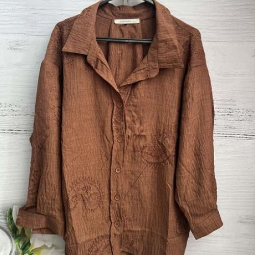 Рубашка New Season (one size) 8612 brown (деми) New Season 8612 brown
