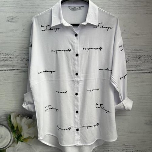 Рубашка New Season (S-XL) 8616 white (деми) New Season 8616 white
