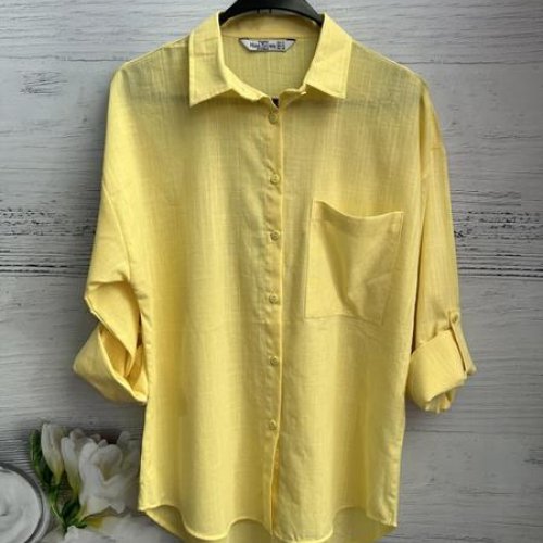 Рубашка New Season (S-XL) 8617 yellow (деми) New Season 8617 yellow