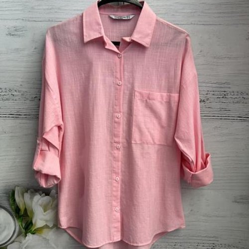 Рубашка New Season (S-XL) 8618 pink (деми) New Season 8618 pink