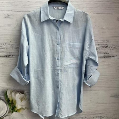 Рубашка New Season (S-XL) 8619 l.blue (деми) New Season 8619 l.blue