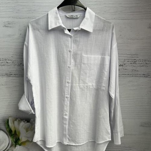 Рубашка New Season (S-XL) 8620 white (деми) New Season 8620 white