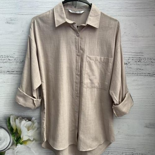 Рубашка New Season (S-XL) 8621 beige (деми) New Season 8621 beige
