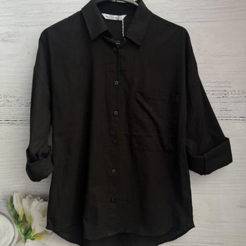 Рубашка New Season (S-XL) 8623 black (деми) New Season 8623 black
