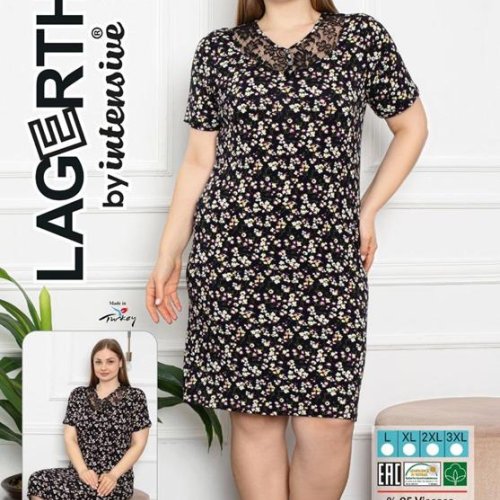 Платье Cotpark (L-3XL) 1096 black (лето) Cotpark 1096 black