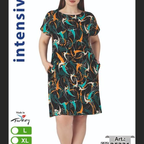 Платье Cotpark (L-3XL) 25331 black (лето) Cotpark 25331 black