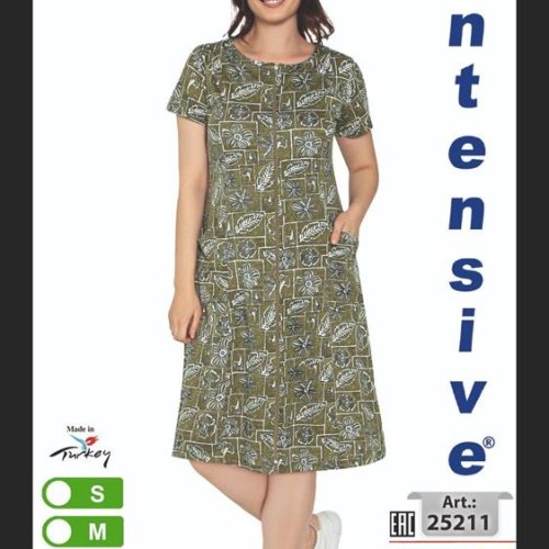 Халат Cotpark (S-XL) 25211 khaki (лето) Cotpark 25211 khaki