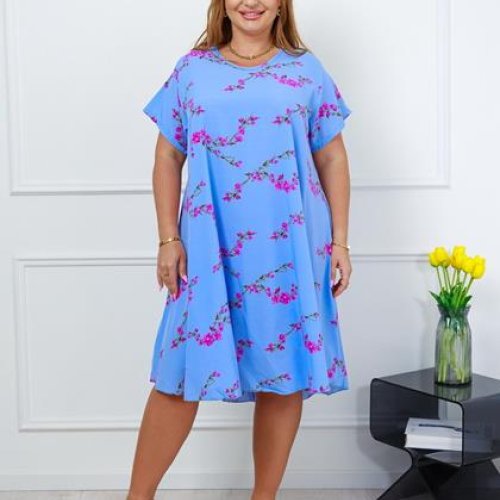 Платье Dra Gon (56-58) 4703 l.blue (лето) Dra Gon 4703 l.blue