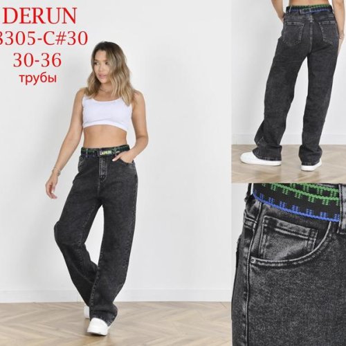 Джинсы Leen (30-36) 8305C black (деми) Leen 8305C black