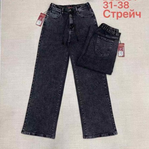 Джинсы Leen (31-38) D82081 black (деми) Leen D82081 black
