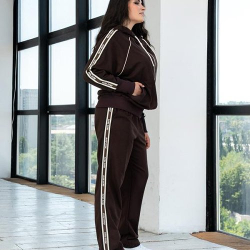 Костюм спорт AZNA (XL-4XL) Д146 brown (деми) AZNA Д146 brown