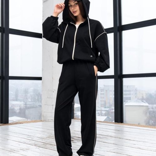 Костюм спорт AZNA (S-XL) Д120 black (деми) AZNA Д120 black